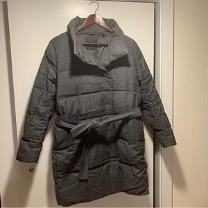 Theory down coat with belt